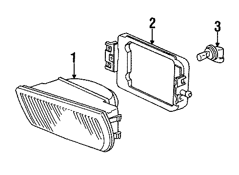 1991 BMW 735i Fog Lamps Fog Lights, Left Diagram for 63171390883