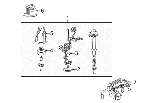 1990 Chevrolet Astro Distributor Housing-Distributor Diagram for 10495804