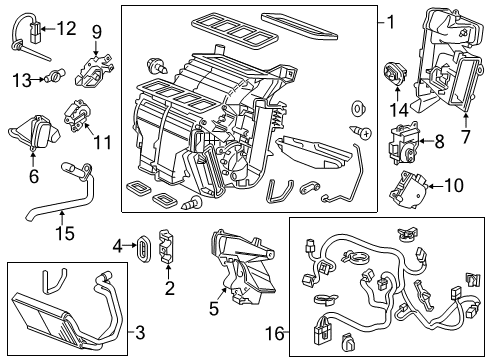 2017 Honda Odyssey Switches & Sensors Clamp, Heater Pipe Diagram for 79191-TK4-A41