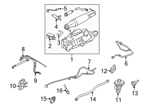 2007 Ford Five Hundred Powertrain Control Vapor Canister Diagram for 7G1Z-9D653-D