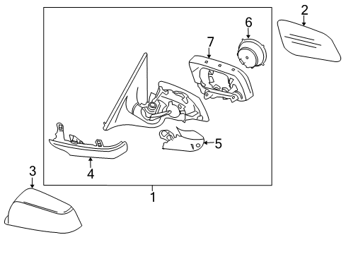 2018 BMW M6 Gran Coupe Outside Mirrors Cover Cap, Primed, Left Diagram for 51168055871