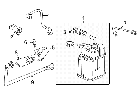 2021 Chevrolet Spark Powertrain Control Vapor Canister Diagram for 42622696