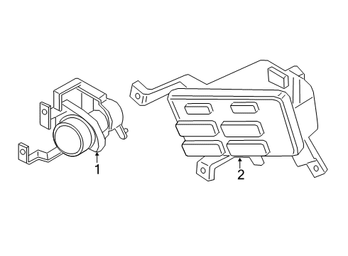 2019 Kia Sorento Fog Lamps Front Fog Lamp Assembly Diagram for 92202C5500