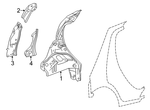  Panel-Back Body Pillar Inner Lower Diagram for 95326907