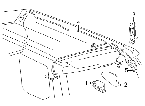 2016 Toyota 4Runner Antenna & Radio Antenna Diagram for 86760-60130