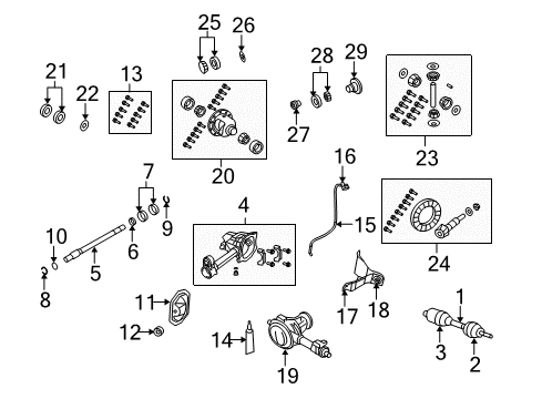 2010 Jeep Liberty Front Axle & Carrier Case Kit-Differential Diagram for 68004074AB
