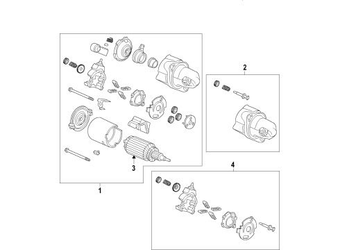 2020 Honda Accord Starter Cover Set, Gear Diagram for 31201-59B-004