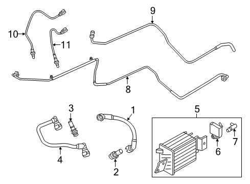 2017 Ford F-150 Emission Components Upper Oxygen Sensor Diagram for FL3Z-9F472-C