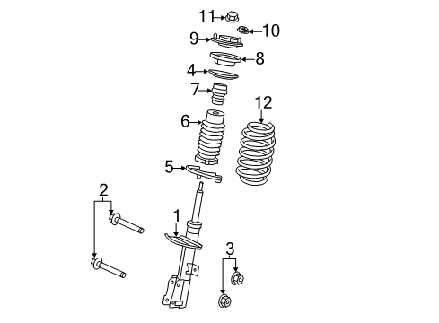 2014 Chrysler 200 Struts & Components - Front Front Coil Spring Diagram for 5272624AG