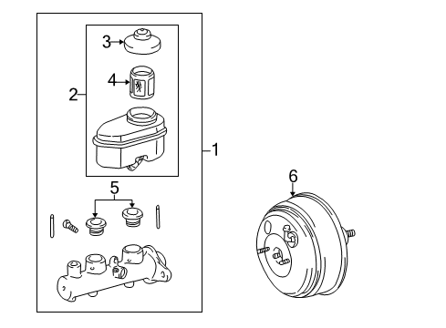 1999 Toyota Camry Hydraulic System Valve Assy, Proportioning Diagram for 47150-44020