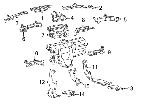 2019 Toyota RAV4 Ducts Lower Duct Diagram for 87201-0R010