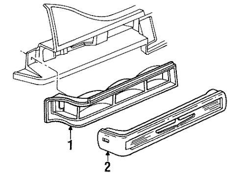 1986 Cadillac Seville Tail Lamps Lens Asm-LH Diagram for 16503435