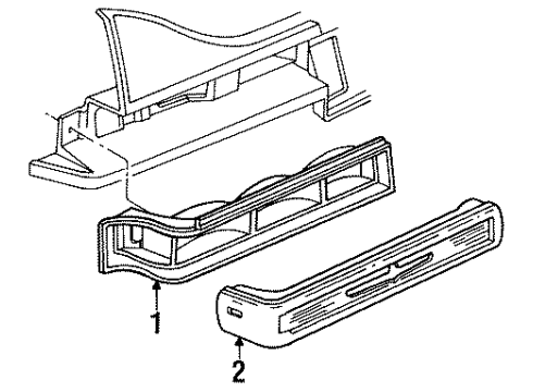 1986 Cadillac Seville Tail Lamps Lens Asm-RH Diagram for 16503436