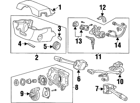 1997 Acura TL Switches Wire Harness, Ignition Diagram for 35110-SW5-A01