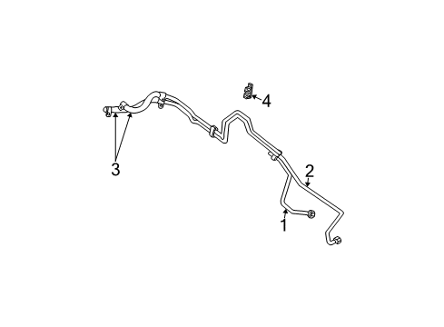 2002 Jeep Grand Cherokee Trans Oil Cooler Tube-Oil Cooler Diagram for 52079782AB