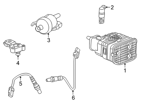 2021 Cadillac CT4 Emission Components Oil/Air Separator Diagram for 12694465