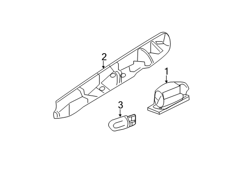 2007 Dodge Sprinter 3500 Bulbs Lamp-License Diagram for 68006502AA