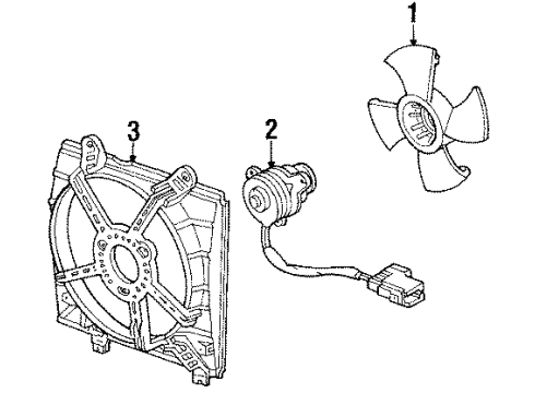 1990 Honda Civic Cooling System, Radiator, Water Pump, Cooling Fan Shroud (Toyo) Diagram for 19015-PM3-014