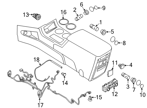 2013 Ford Flex Parking Aid Heater & AC Control Diagram for DA8Z-19980-D