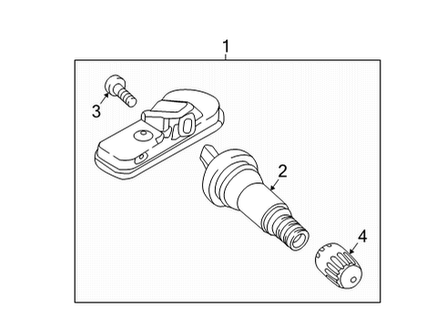 2022 Hyundai Tucson Tire Pressure Monitoring Tire Pressure Monitoring Sensor Stem Diagram for 52948L1100