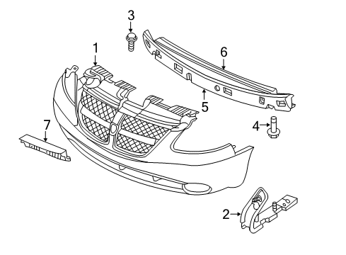 2007 Dodge Grand Caravan Front Bumper Guard-CONDENSER Diagram for 5183249AC