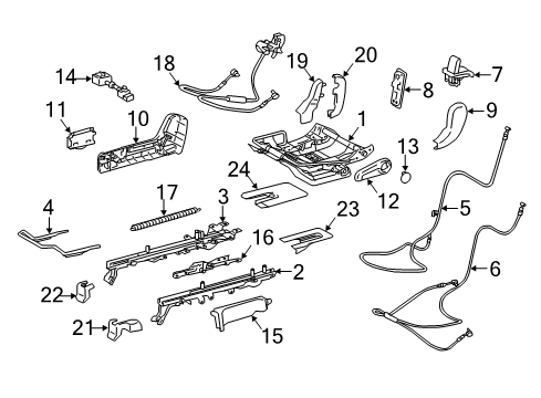 2018 Lexus GX460 Tracks & Components Frame Sub-Assembly, Rear Seat Diagram for 71016-60330
