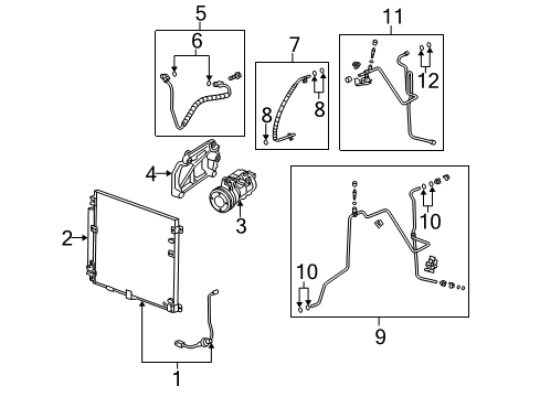2008 Cadillac SRX Air Conditioner TUBE ASM, A/C EVPR Diagram for 19418052