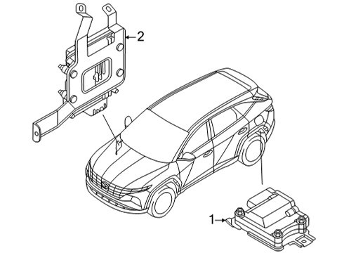 2022 Hyundai Tucson Electrical Components T/M CONTROL UNIT Diagram for 95440-3D220