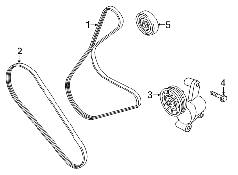 2018 Lincoln MKC Belts & Pulleys AC Belt Diagram for GJ5Z-8620-A