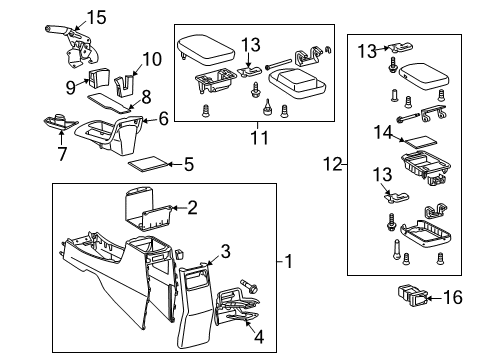 2009 Toyota Matrix Parking Brake Rear Panel Diagram for 58913-02020-B0