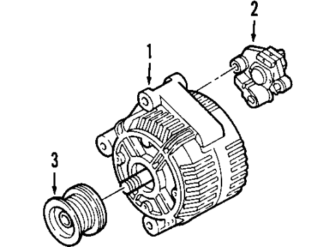 2006 BMW M6 Alternator Pulley Alternator Diagram for 12317835110