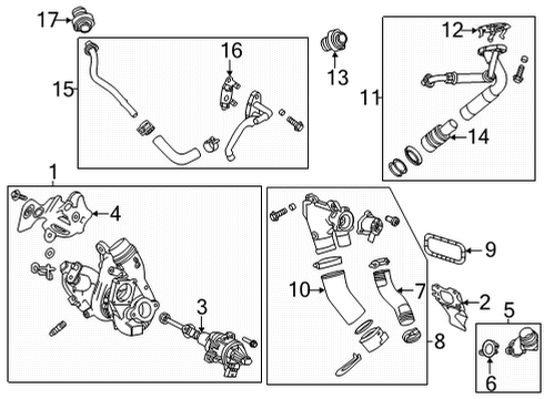 2021 Cadillac CT5 Turbocharger & Components Air Inlet Hose Diagram for 12672331