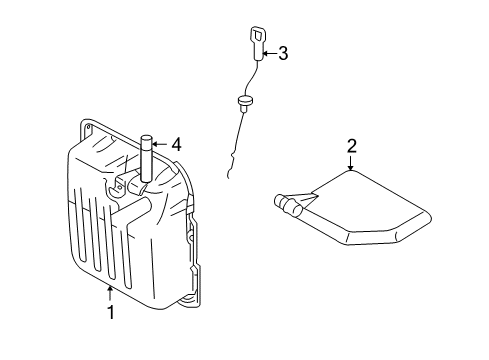 2008 Hyundai Entourage Automatic Transmission Oil Level Gauge Diagram for 46580-3A570