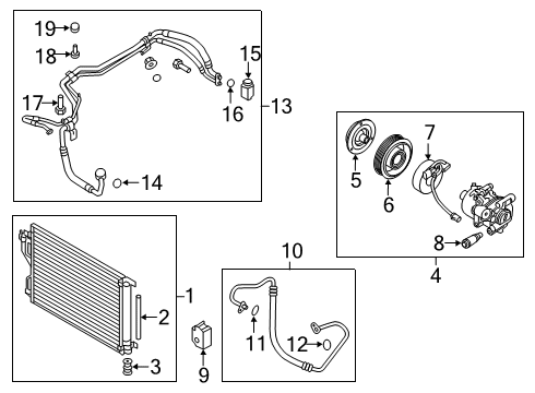 2021 Kia Sportage Air Conditioner CONDENSER Assembly-COOLE Diagram for 97606D3720
