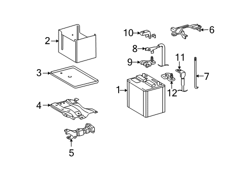 2010 Toyota Matrix Battery Negative Cable Diagram for 82123-02330