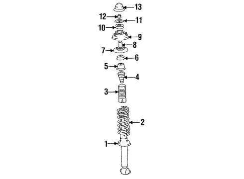 1993 Hyundai Elantra Shocks & Suspension Components - Rear Washer Diagram for 55345-36001