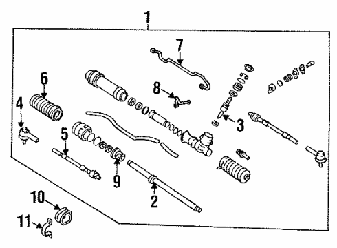 1986 Nissan Maxima Steering Column & Wheel, Steering Gear & Linkage TRCK & Inner Track Assembly Diagram for 49270-16E10