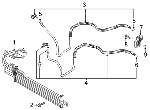 2021 Genesis G90 Trans Oil Cooler BUSHING Diagram for 97856-J5000