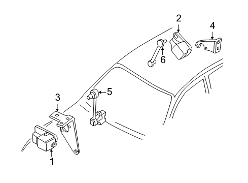 2004 BMW 760i Electrical Components Bracket, Level Sensor, Right Diagram for 31126757560