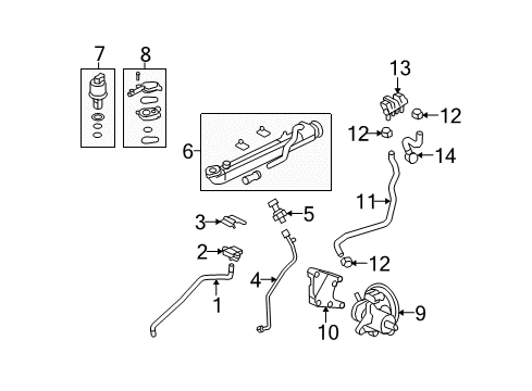 2009 Ford E-350 Super Duty Powertrain Control Vacuum Hose Diagram for -381298-SX03A