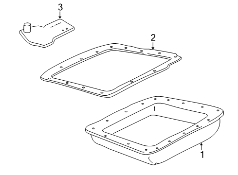 2001 Chevrolet Corvette Transmission Pan Kit, Automatic Transmission Oil (Deep Sump W/Gasket, Mgnt, Door Plug) Diagram for 24208593