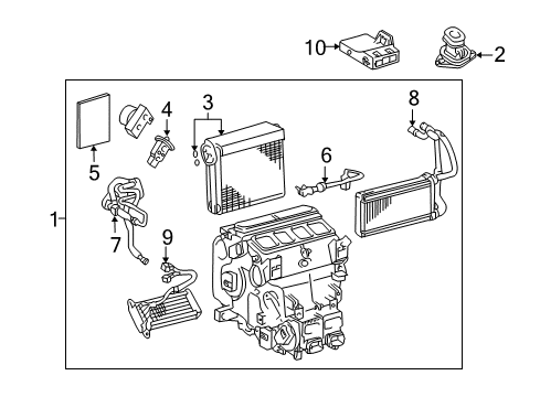 2014 Toyota Land Cruiser HVAC Case Blower Assembly Diagram for 87130-60534