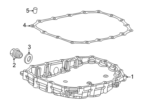 2022 Honda Civic Transaxle Parts Gasket, Oil Pan Diagram for 21814-5T0-000