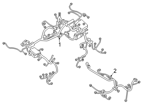 2015 Nissan Leaf Wiring Harness Harness-Engine Room Diagram for 24012-3NH0A