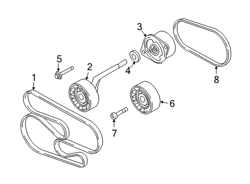 2009 BMW 335d Belts & Pulleys Mechanical Belt Tensioner Diagram for 11287563927