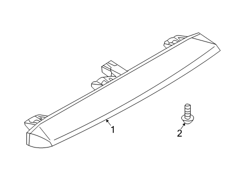 2004 Infiniti G35 High Mount Lamps Lamp Assembly-Stop, High Mounting Diagram for 26590-AL520