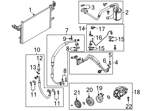 2009 Mercury Sable Air Conditioner Evaporator Case Diagram for AG1Z-19850-A