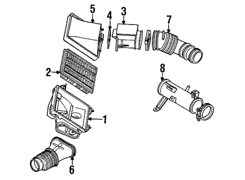 1992 Dodge Ram 50 Powertrain Control Filter-Air Cleaner Diagram for MR571471