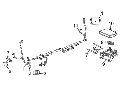 2021 Chevrolet Trailblazer Electrical Components - Rear Bumper Harness Diagram for 42749165