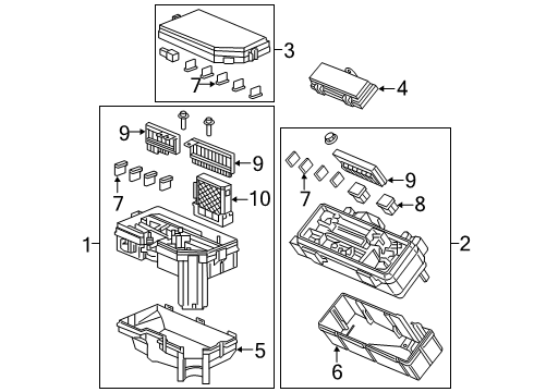 2019 Honda Passport Fuse & Relay COVER, RELAY BOX Diagram for 38256-TGS-A01